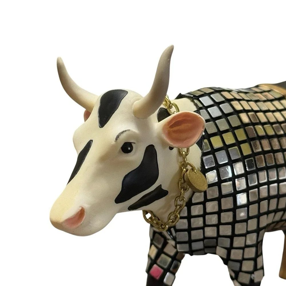 Westland Cow Parade Disco Cow 2001 Decorative figure #9134 w/Box & Tag